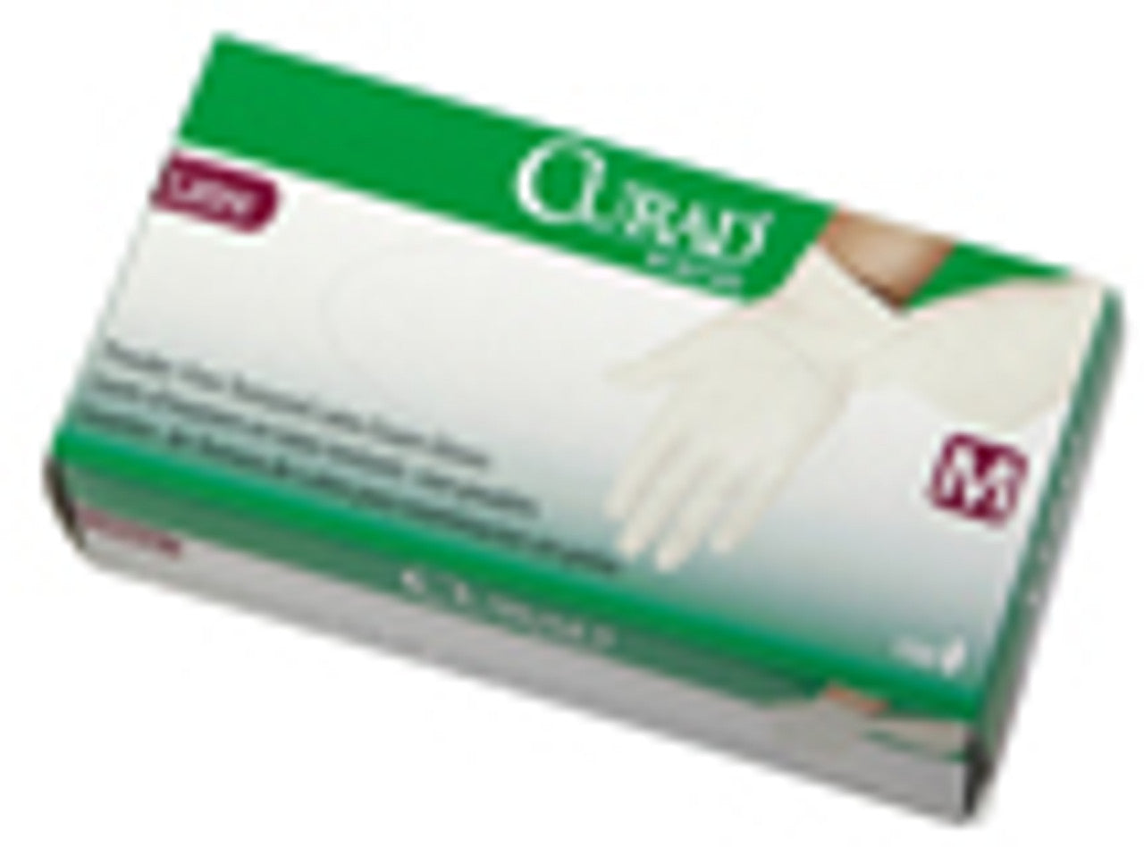 CURAD Powder-Free Textured Latex Exam Gloves, Large