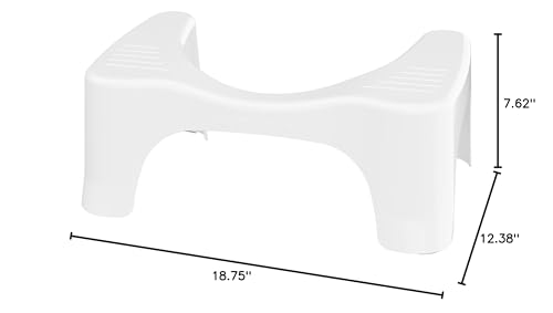 Squatty Potty Simple Bathroom Toilet Stool, White, 7"