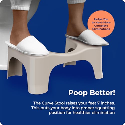 Squatty Potty Simple Bathroom Toilet Stool, White, 7"