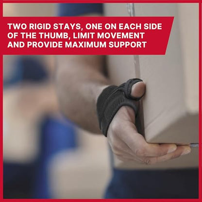 MUELLER Adjust-to-Fit Thumb Stabilizer - Unisex, One Size Fits Most, Ideal for De Quervains Tenosynovitis Brace, Thumb Brace for Arthritis Pain and Support, Can be Worn on Both Hands