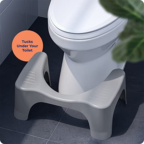 Squatty Potty Simple Bathroom Toilet Stool, White, 7"