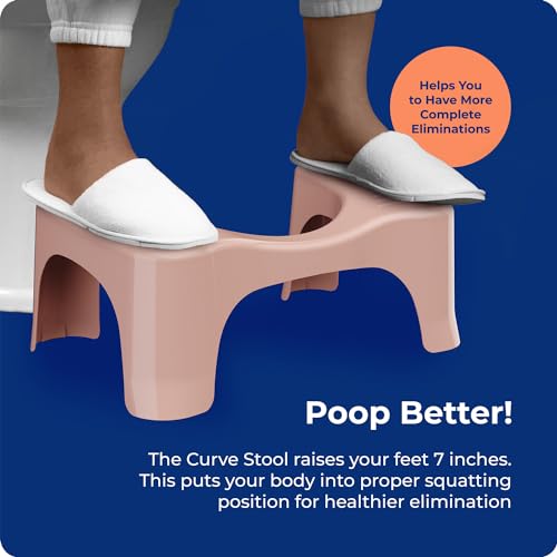 Squatty Potty Simple Bathroom Toilet Stool, White, 7"