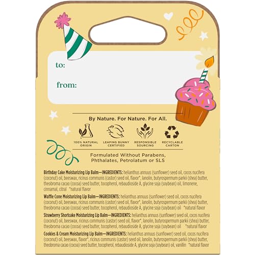 Burt's Bees Lip Balm Stocking Stuffers, Moisturizing Lip Care Christmas Gifts, SuperFruit - Pomegranate, Coconut & Pear, Mango, Pink Grapefruit, Natural Origin Treatment (4-Pack)