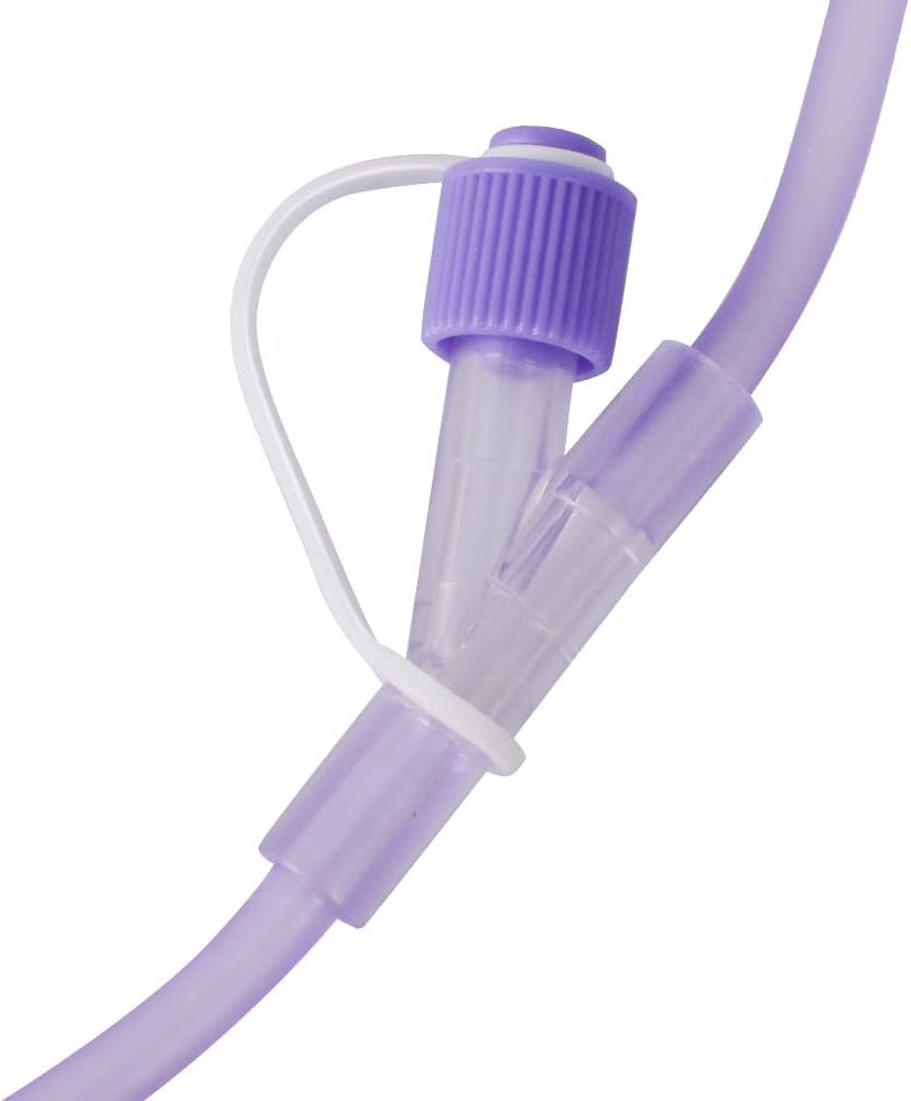 Disposable Enteral Nutrition Bag Feeding Bag, 1200ml Enteral Delivery Gravity/Pump Feeding Bag Set, Detachable Connector