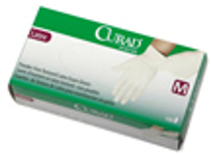 CURAD Powder-Free Textured Latex Exam Gloves, Small
