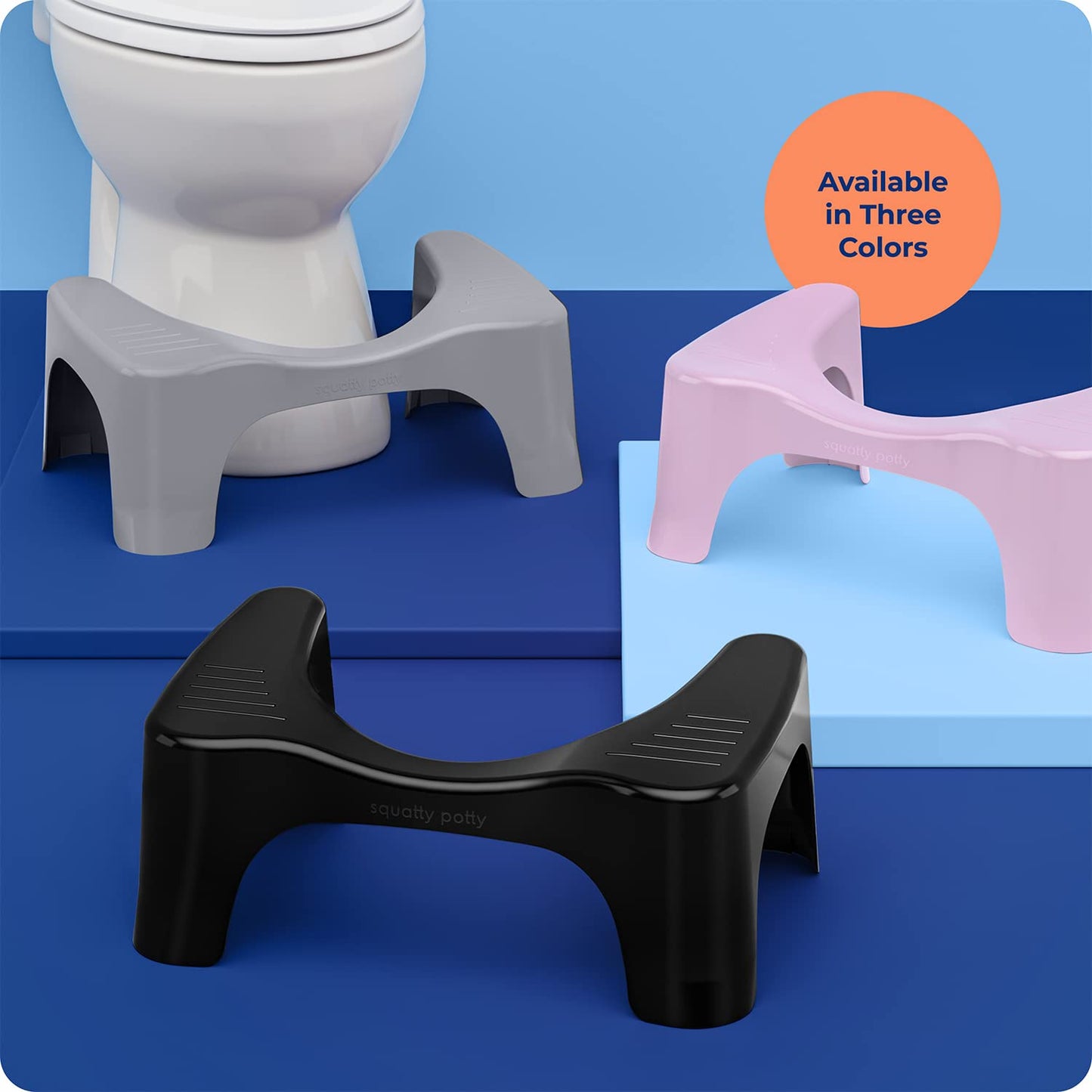 Squatty Potty Simple Bathroom Toilet Stool, White, 7"
