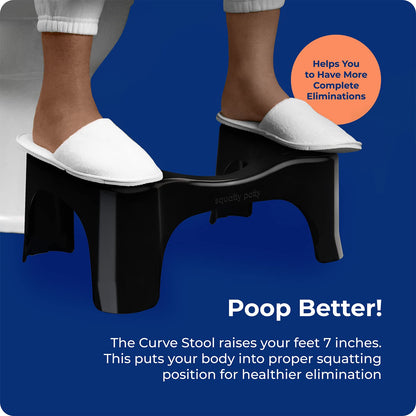 Squatty Potty Simple Bathroom Toilet Stool, White, 7"