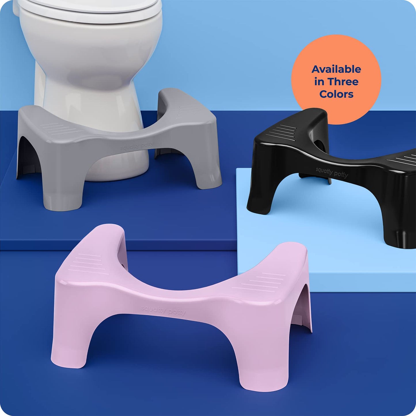 Squatty Potty Simple Bathroom Toilet Stool, White, 7"