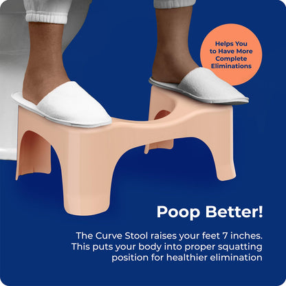 Squatty Potty Simple Bathroom Toilet Stool, White, 7"