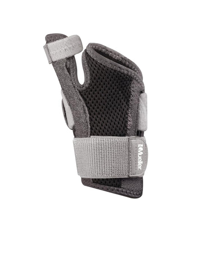 MUELLER Adjust-to-Fit Thumb Stabilizer - Unisex, One Size Fits Most, Ideal for De Quervains Tenosynovitis Brace, Thumb Brace for Arthritis Pain and Support, Can be Worn on Both Hands