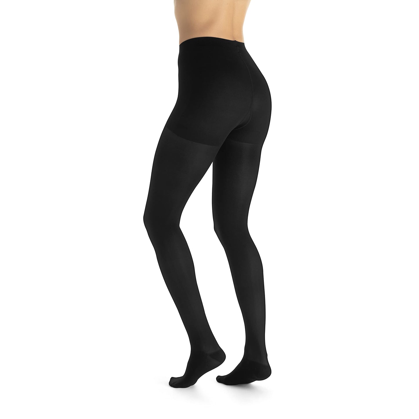 JOBST UltraSheer 15-20mmHg Compression Stockings, Pantyhose, Waist High, Closed Toe, Classic Black, Medium