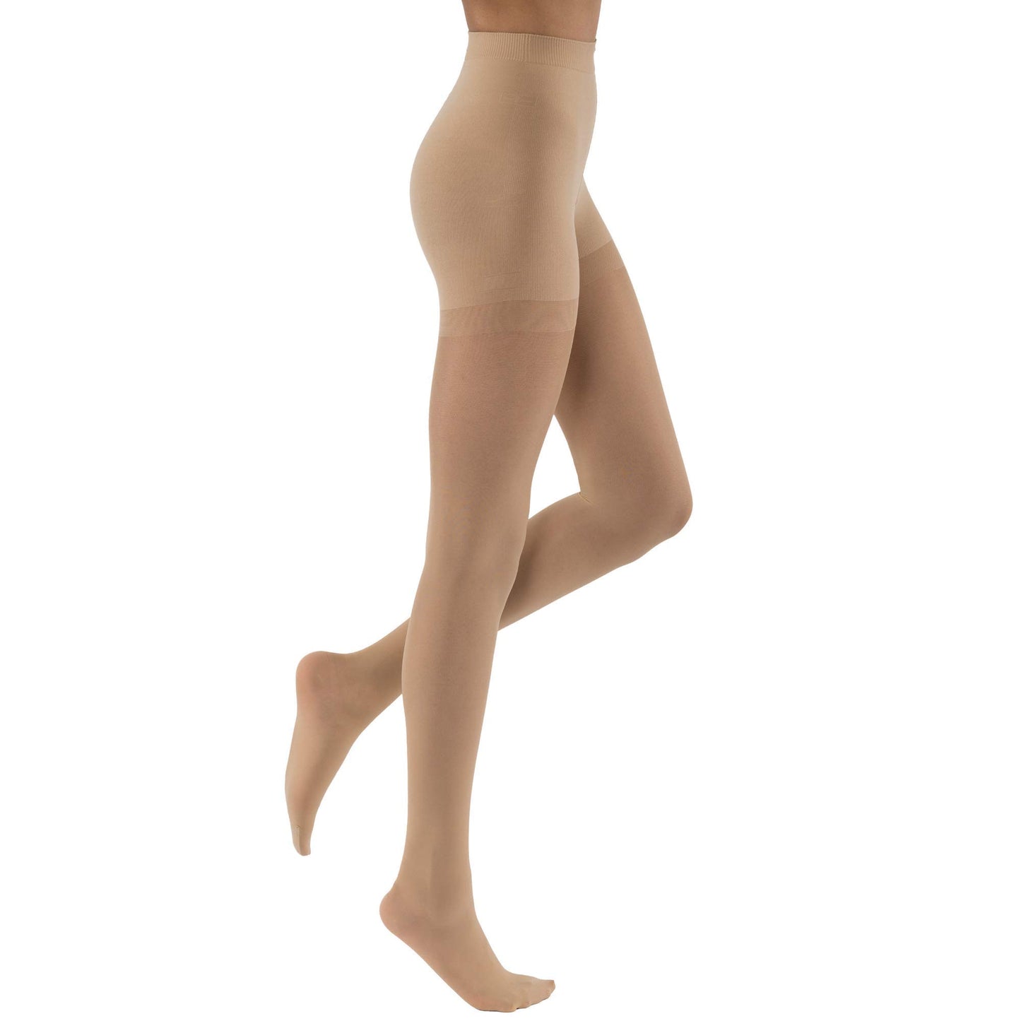 JOBST UltraSheer 15-20mmHg Compression Stockings, Pantyhose, Waist High, Closed Toe, Classic Black, Medium
