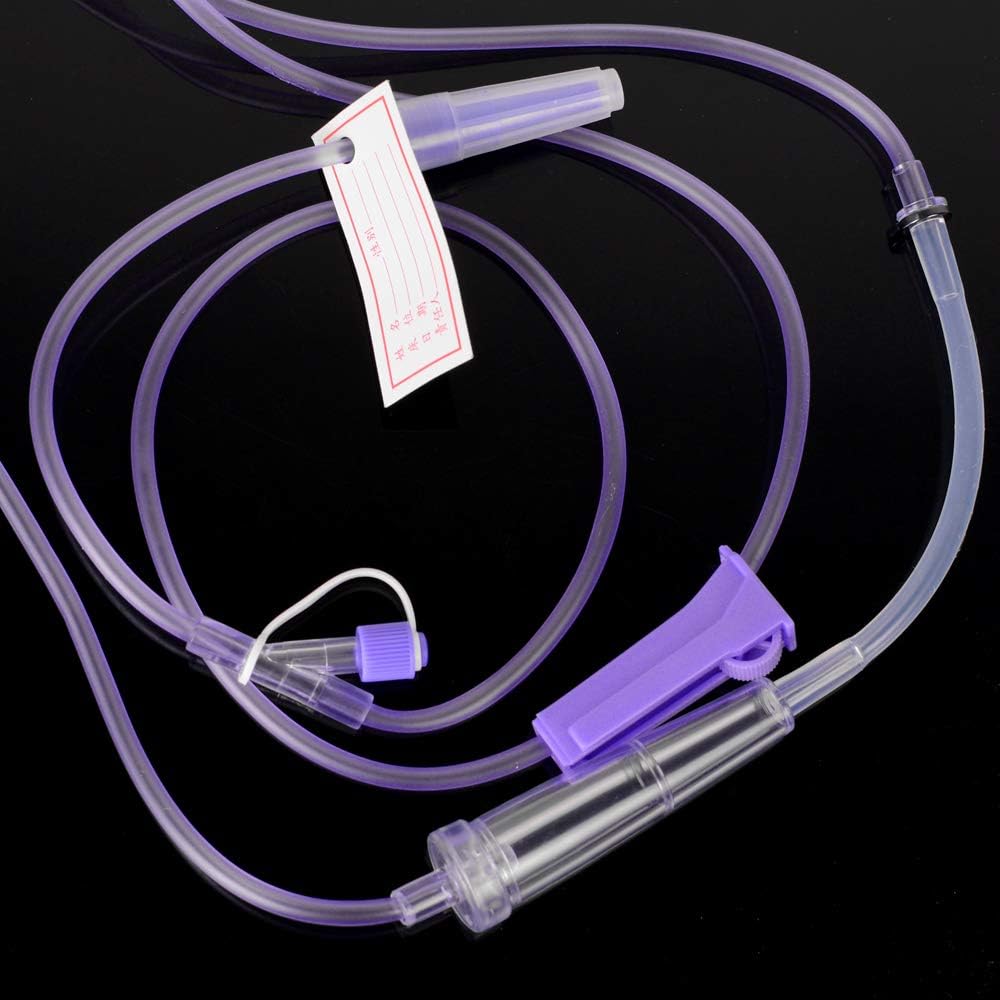 Disposable Enteral Nutrition Bag Feeding Bag, 1200ml Enteral Delivery Gravity/Pump Feeding Bag Set, Detachable Connector