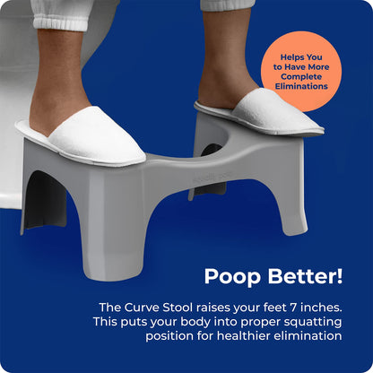 Squatty Potty Simple Bathroom Toilet Stool, White, 7"
