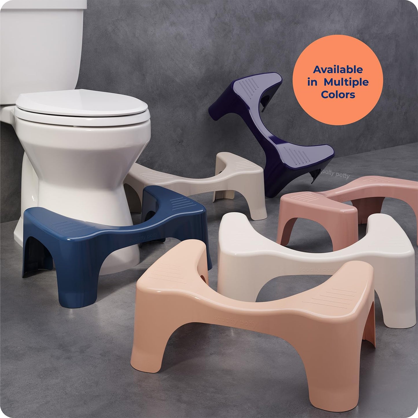 Squatty Potty Simple Bathroom Toilet Stool, White, 7"