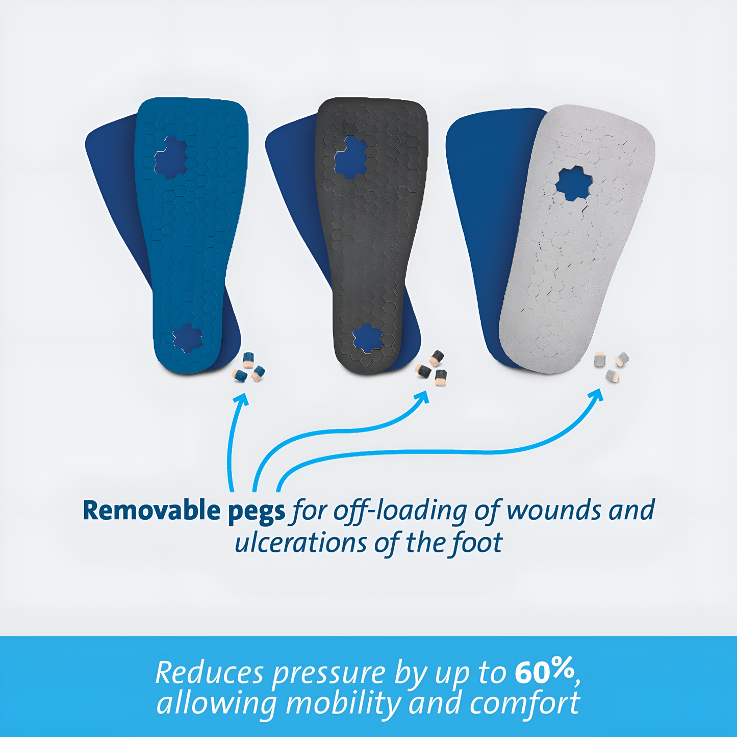 Darco International PTQM3 Insole, Large , Male Size 10-1/2 to 12 , 1 Each