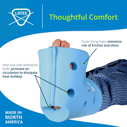 Posey TIDI Heel Guards – One Size Fits All – Foam, Light Blue – Qty: 1 Pair Of Heel Guards Per Package – Foam Heel Protectors For Pressure Injuries – Heel Off-Loading Devices – Home Care (6127), Large