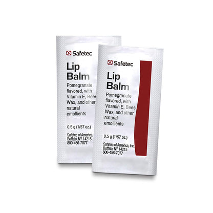Safetec Lip Balm.5 g. Pouch 144 ct. Box (12 Boxes/case)