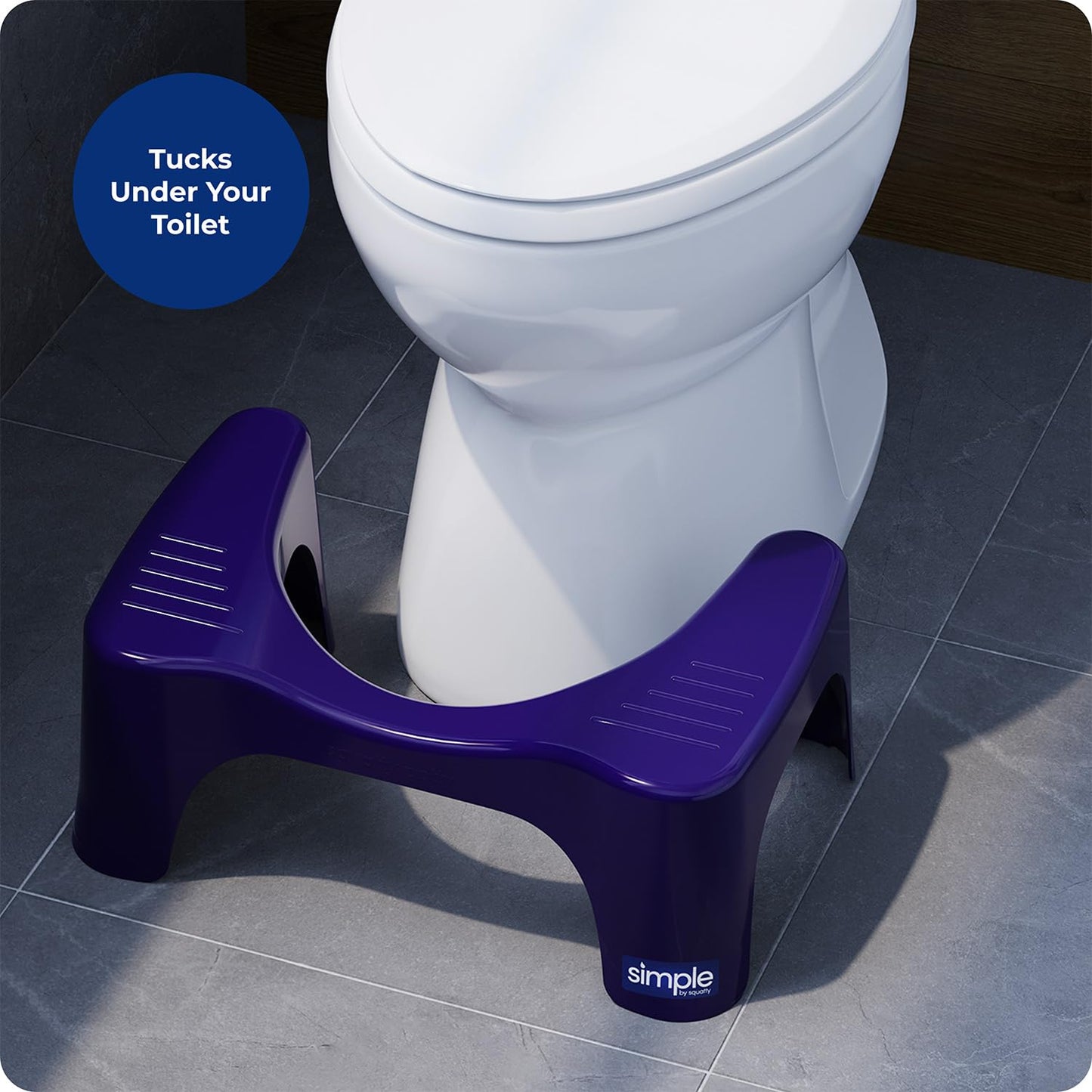 Squatty Potty Simple Bathroom Toilet Stool, White, 7"