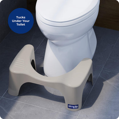 Squatty Potty Simple Bathroom Toilet Stool, White, 7"