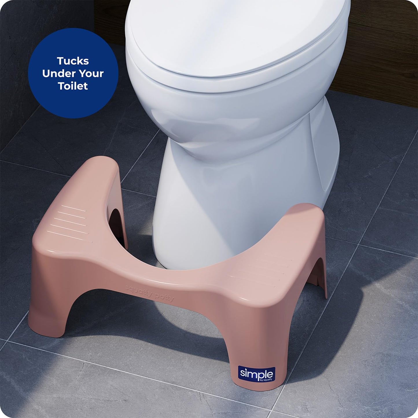 Squatty Potty Simple Bathroom Toilet Stool, White, 7"