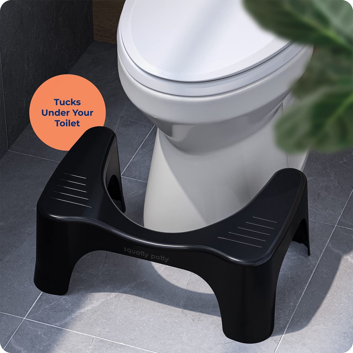 Squatty Potty Simple Bathroom Toilet Stool, White, 7"