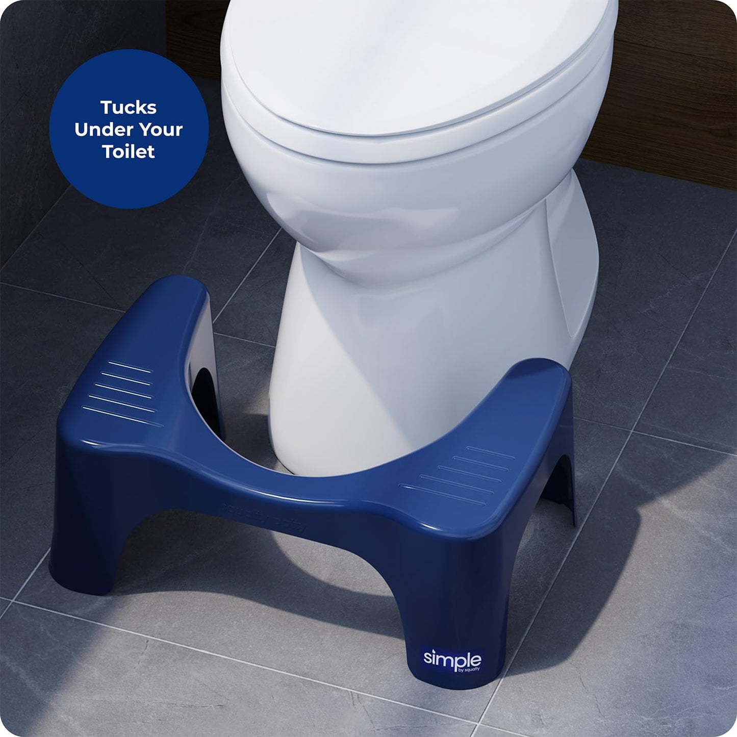 Squatty Potty Simple Bathroom Toilet Stool, White, 7"