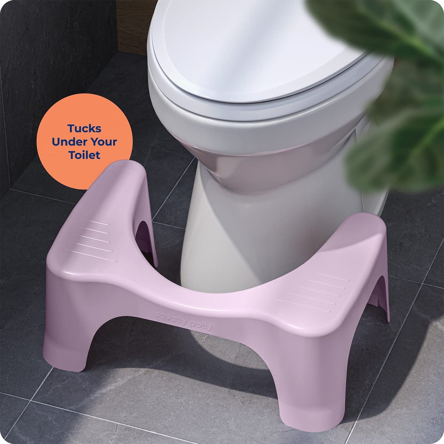 Squatty Potty Simple Bathroom Toilet Stool, White, 7"