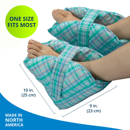 TIDI Posey Heel Pillows – One Size Fits Most – Polyester/Cotton, Pastel Plaid – Qty: 1 Pair of Quilted Heel Pillows Per Package – Heel Off-Loading Devices – Heel Pressure Injuries – Home Care (6115)
