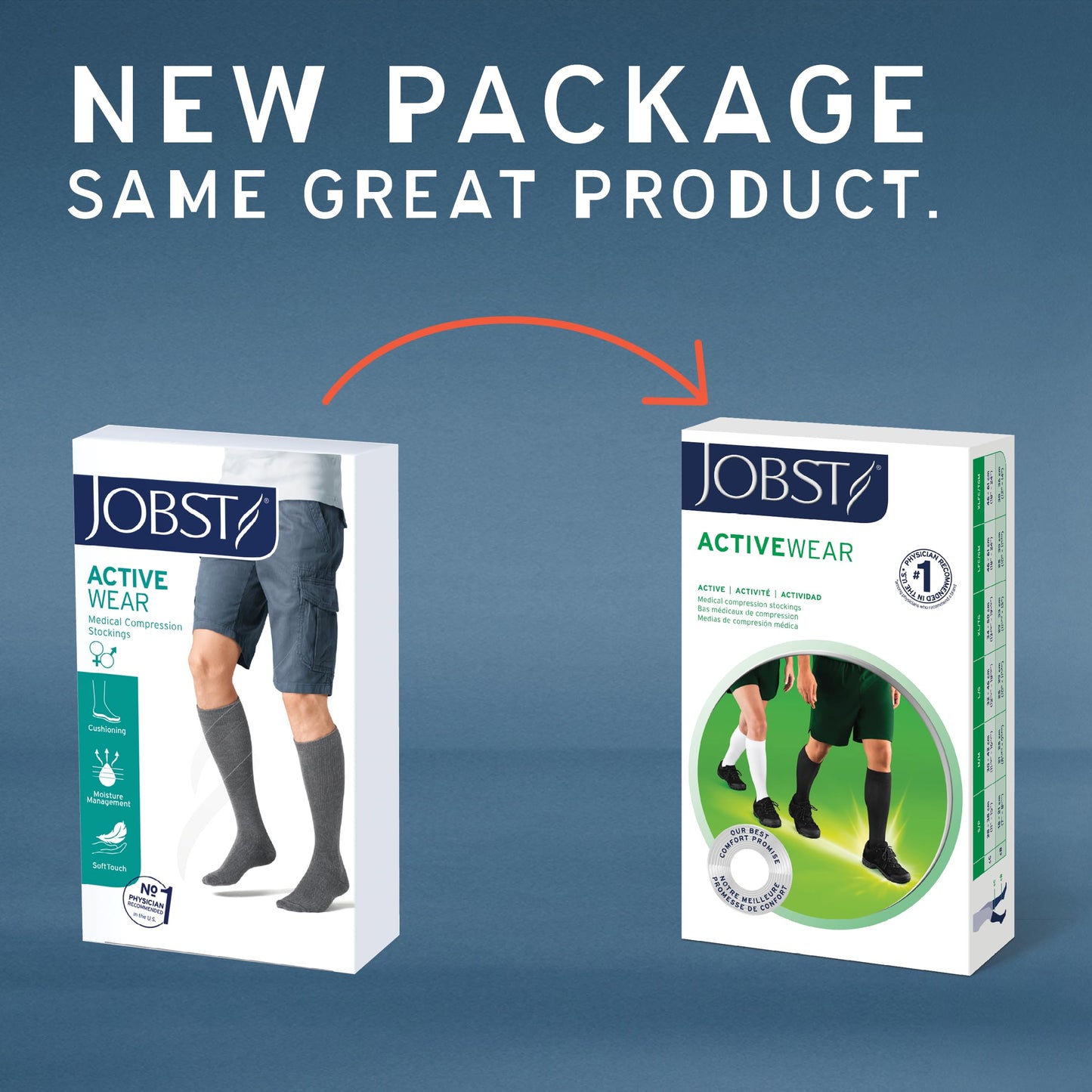 JOBST - 110484 Activewear Compression Socks, 15-20 mmHg, Knee High, Medium, Black