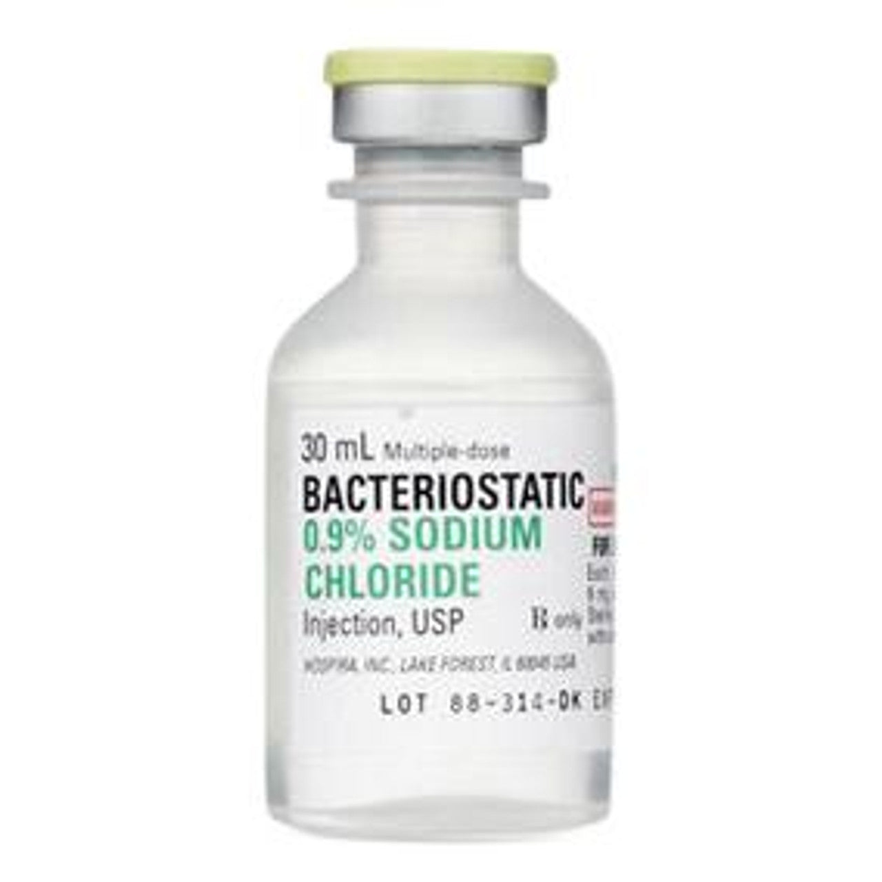 Sodium Chloride Bacteriostatic Injection 0.9% SDV 30mL/Ea