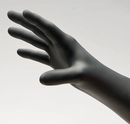 NitriDerm® Black Nitrile 187 series Textured Powder Free Exam Glove, Small